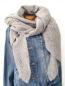 Preview: Damen Blogger Schal Winter Zipfel Tuch Stola kuschelweich warm made in Italy hellgrau 1